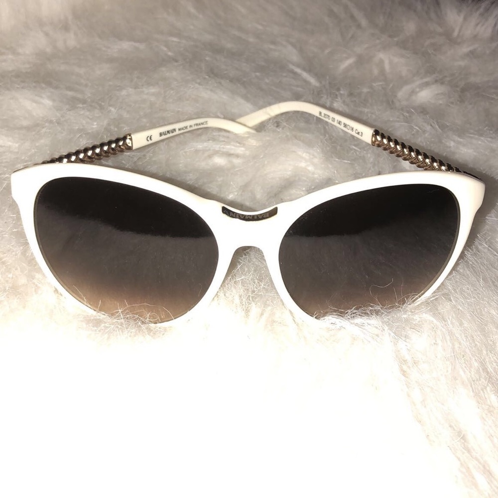 Balmain White sunglasses